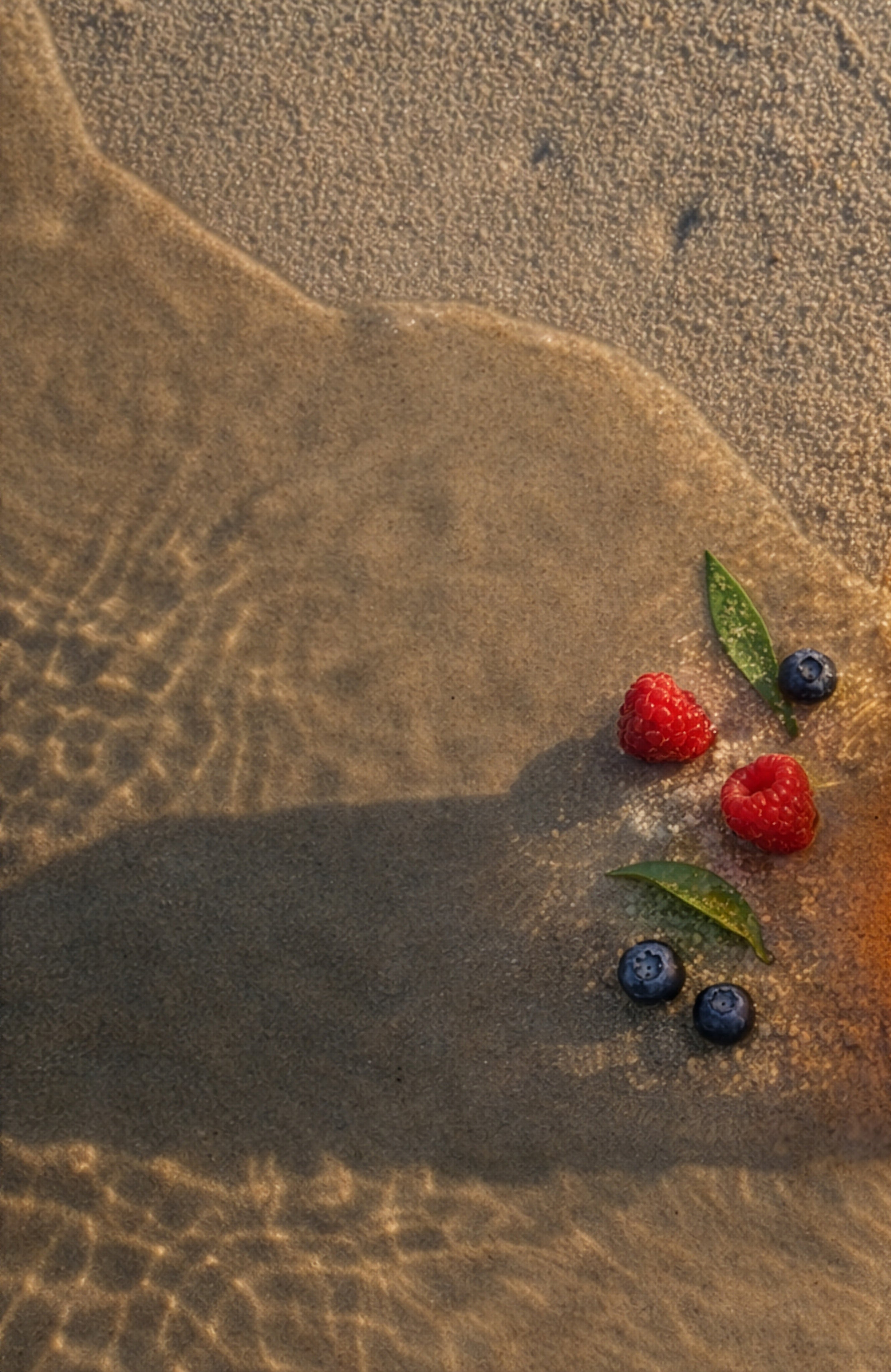 Berries and shoreline texture